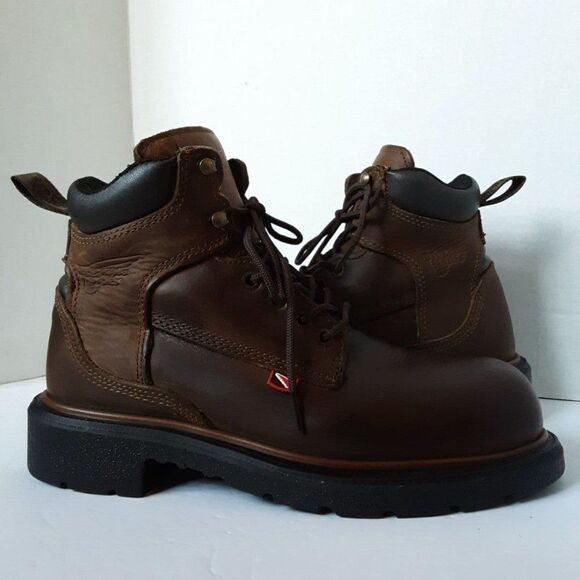 Red Wings Men's Size 6M Brown Leather Oil Resistant Work Shoes - Picture 1 of 12